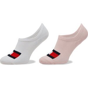 Sada 2 párů dámských ponožek Tommy Hilfiger 701223779 Pink Combo 007