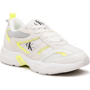 Sneakersy Calvin Klein Jeans Retro Tennis Su YW0YW00891 White/Safety Yellow 02V