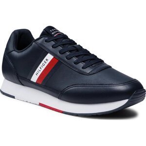 Sneakersy Tommy Hilfiger Essential Runner Stripes Leather FM0FM03744 Desert Sky DW5