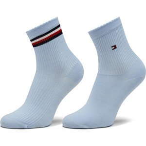 Sada 2 párů dámských vysokých ponožek Tommy Hilfiger 701227306 Breezy Blue