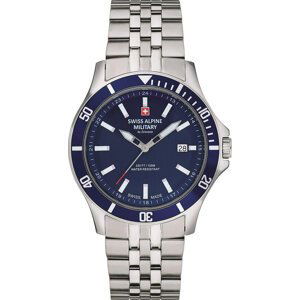 Hodinky Swiss Alpine Military 7022.1135 Blue/Silver/Silver