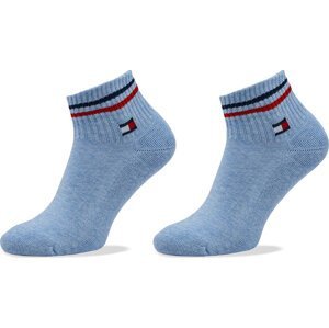 Sada 2 párů nízkých ponožek unisex Tommy Hilfiger 701228177 Modrá