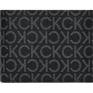 Velká pánská peněženka Calvin Klein Ck Must Mono Bifold 5Cc W/Coin K50K511671 Classic Mono Black 0GJ