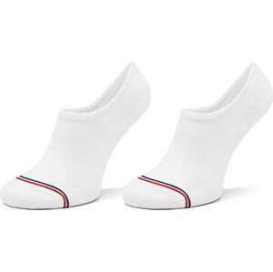 Sada 2 párů kotníkových ponožek unisex Tommy Hilfiger 701228179 White 001