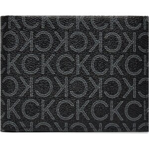 Velká pánská peněženka Calvin Klein Ck Must Mono Trifold 10Cc W/Coi K50K511677 Classic Mono Black 0GJ