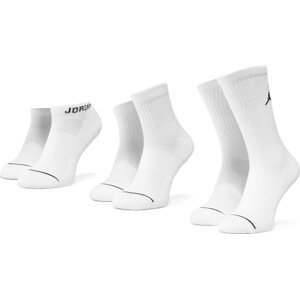 Sada 3 párů vysokých ponožek unisex Nike SX6274 100 Bílá