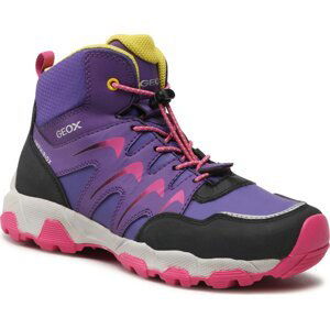 Kotníková obuv Geox J Magnetar G.B Abx B J264LB 054FU C8222 D Purple/Fuchsia