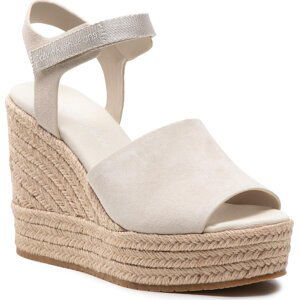 Espadrilky Calvin Klein Jeans Wedge Sandal Ankle Clip Su YW0YW00571 Eggshell ACF