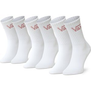 Sada 3 párů dámských vysokých ponožek Vans Classic Crew VN0A49ZFY0M1 Whtwh