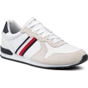 Sneakersy Tommy Hilfiger Iconic Leather Runner FM0FM03272 White YBR