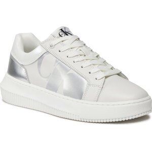 Sneakersy Calvin Klein Jeans Chunky Cupsole Low Lth Nbs Mr YW0YW01411 Bright White/Silver 01V