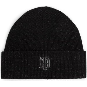 Čepice Tommy Hilfiger Rich Glitter Logo Beanie AW0AW07703 BDS