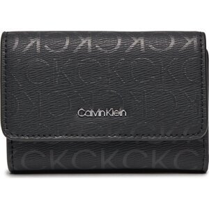 Malá dámská peněženka Calvin Klein Ck Must Small Trifold_Epi Mono K60K611931 Black Epi Mono 0GJ