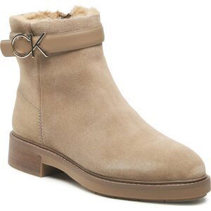 Polokozačky Calvin Klein Rubber Sole Ankle Boot Hw Wl-Su HW0HW01295 Safari Canvas GEZ