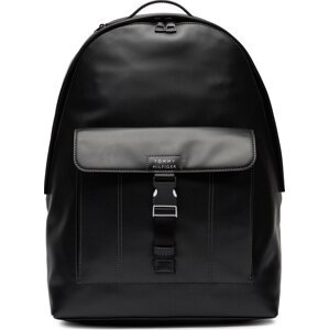 Batoh Tommy Hilfiger Th Spw Leather Backpack AM0AM11823 Černá