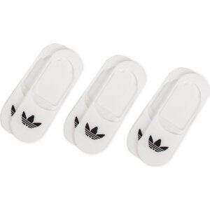 Sada 3 párů kotníkových ponožek unisex adidas No Show Sock 3P CV5941 White/Black