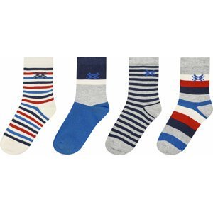 Sada 4 párů dětských vysokých ponožek United Colors Of Benetton 6AO307026 908