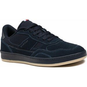 Sneakersy Tommy Hilfiger Retro Court Cupsole Suede Mix FM0FM04169 Desert Sky DW5