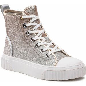 Plátěnky MICHAEL Michael Kors Gertie High Top 43S2GTFE6D Silv/Plgold