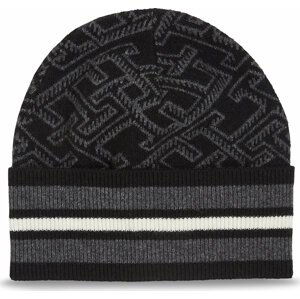 Čepice Tommy Hilfiger Th Monogram Aop Beanie AM0AM11499 Black BDS