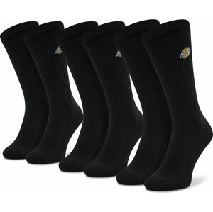 Sada 3 párů vysokých ponožek unisex Dickies Valley Grove DK0A4X82BLK1 Blk