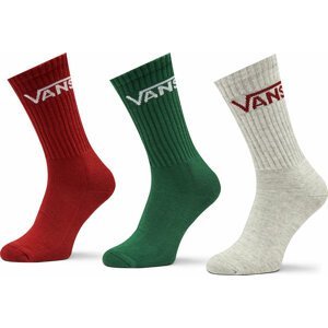 Sada 3 párů pánských vysokých ponožek Vans Classic Crew VN000XRZ07W1 Eden