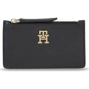 Pouzdro na kreditní karty Tommy Hilfiger Hilfiger Staple Cc Holder Zip AW0AW15267 Black BDS