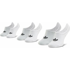 Sada 3 párů kotníkových ponožek unisex adidas No-Show Socks 3P FM0676 Bílá