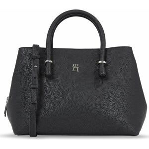 Kabelka Tommy Hilfiger Th Emblem Satchel AW0AW15224 Black BDS