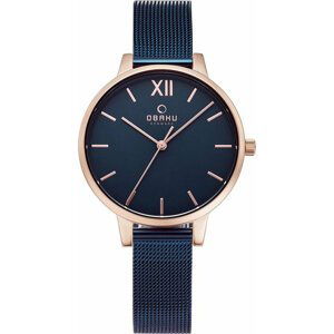 Hodinky Obaku Liv V209LXVLML Navy/Rose Gold