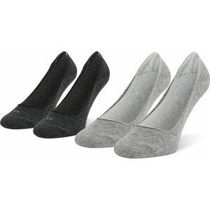 Sada 2 párů dámských ponožek Calvin Klein 701218767 Dark Grey Melange 005