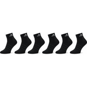 Sada 6 párů dámských nízkých ponožek adidas Thin And Light IC1293 Black/White