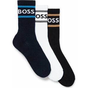 Sada 3 párů pánských vysokých ponožek Boss 50469371 Open Miscellaneous 967