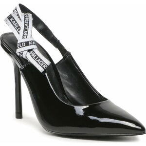 Sandály KARL LAGERFELD KL30908 Black Patent Lthr