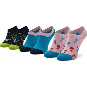 Sada 3 párů kotníkových ponožek unisex Happy Socks SND39-6500 Barevná