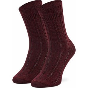 Dámské klasické ponožky Tommy Hilfiger 701220260 Burgundy 004