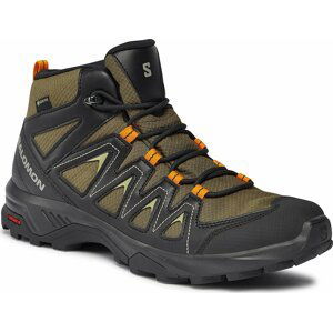 Trekingová obuv Salomon X Braze Mid GORE-TEX L47181000 Olive Night/Black/Gray Green