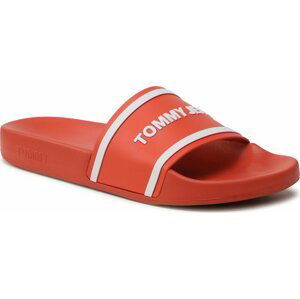 Nazouváky Tommy Jeans Tjm Pool Slide EM0EM01229 Burnt Vermillion XM4