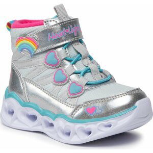 Kozačky Skechers Heart Lights Sweet Styling 302668N/SMLT Silver