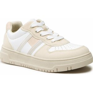Sneakersy Tommy Hilfiger Flag Low Cut Lace-Up Sneaker T3X9-32870-1467 M Beige/White X044