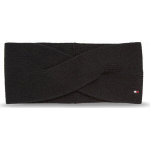 Textilní čelenka Tommy Hilfiger Essential Flag Headband AW0AW15312 Černá