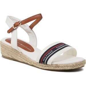 Espadrilky Tommy Hilfiger Rope Wedge T3A7-32777-0048X100 S White/Tobacco X100