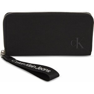Dámská peněženka Calvin Klein Jeans Ultralight Za W/Wristlet Tw K60K611242 Black BDS