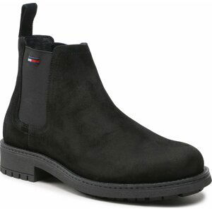 Kotníková obuv s elastickým prvkem Tommy Jeans Classic Tommy Jeans Chelsea Boot EM0EM01056 Black BDS