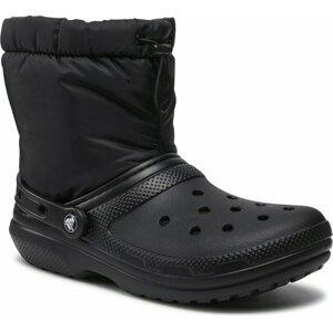 Kozačky Crocs Classic Lined Neo Puff Boot 206630 Black/Black