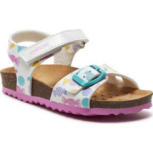 Sandály Geox B Sandal Chalki Girl B922RA 000HH C0653 S White/Multicolor