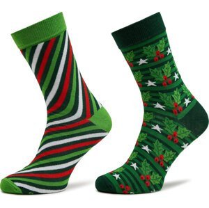 Sada 2 párů dámských vysokých ponožek Rainbow Socks Xmas Socks Balls Adults Gifts Pak 2 Barevná