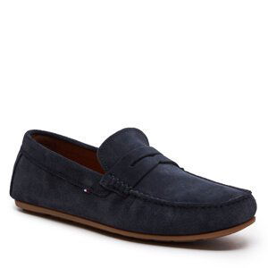 Mokasíny Tommy Hilfiger Casual Hilfiger Suede Driver FM0FM04998 Blue DW5