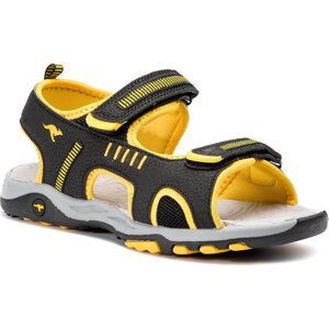 Sandály KangaRoos K-Logan 18338 000 5028 D Jet Black/Sun Yellow