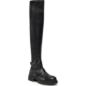 Mušketýrky Tommy Hilfiger Stretch Monochromatic Longboot FW0FW07611 Black BDS